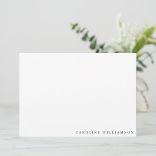 Minimalistische Elegante Schwarze Typografie Perso Mitteilungskarte
