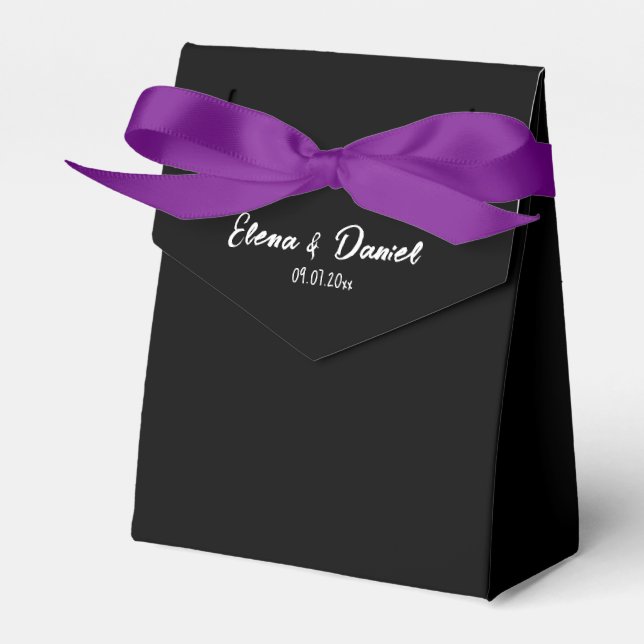 Minimalistische, elegante Schwarzwurzel Geschenkschachtel (Vorderseite)
