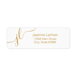 Minimalistische elegante Script-Gold-Monogram-Adre