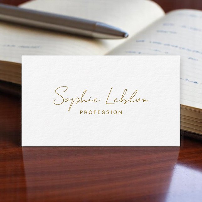 Minimalistische Elegante Signatur Einfach Schlicht Visitenkarte (Von Creator hochgeladen)