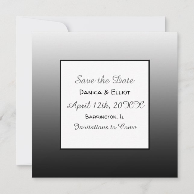 Minimalistische Elegante Simple Heart Foto Wedding Save The Date (Vorderseite)