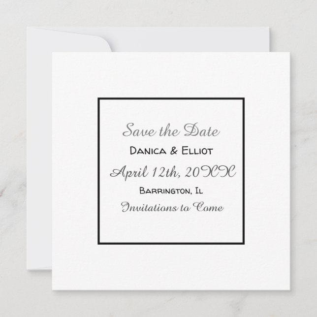 Minimalistische Elegante Simple Heart Foto Wedding Save The Date (Vorderseite)