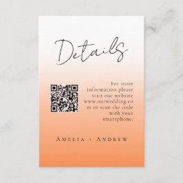 Minimalistische, elegante SkriptWedding Begleitkarte