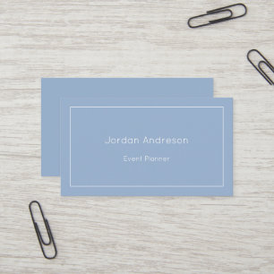 Minimalistische Elegante Sky Blue Business Card Visitenkarte
