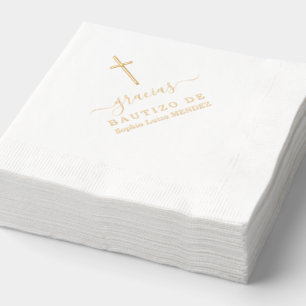 Minimalistische Elegante Taufe Servietten Mit Folie