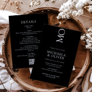 Minimalistische Elegante Typografie All-In-One Hoc Einladung