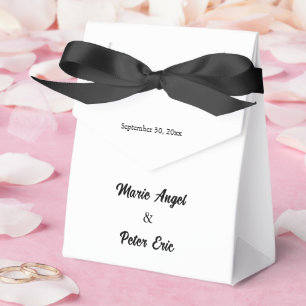 Minimalistische elegante Typografie Foto-Hochzeits Geschenkschachtel