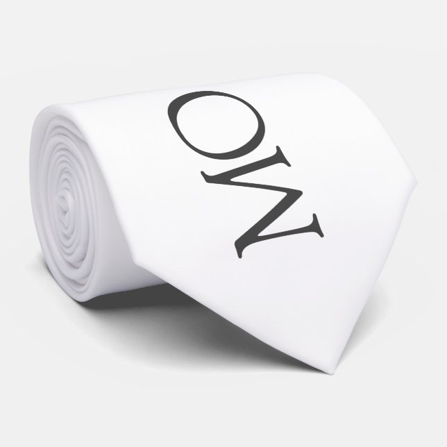 Minimalistische Elegante Typografie Monogram Weddi Krawatte (Gerollt)