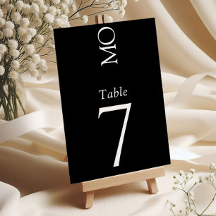 Minimalistische Elegante Typografie Monogramm Hoch Tischnummer