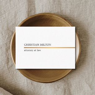 Minimalistische elegante weiße Imitat-Goldlinie Visitenkarte
