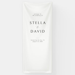 Minimalistische Elegante Willkommens Hochzeit Viny Banner