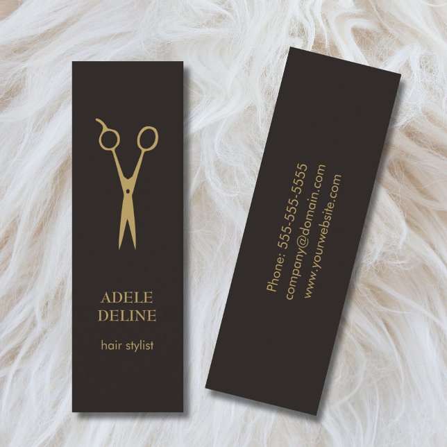 Minimalistische Eleganthair Stylist Business Card Mini Visitenkarte (Von Creator hochgeladen)