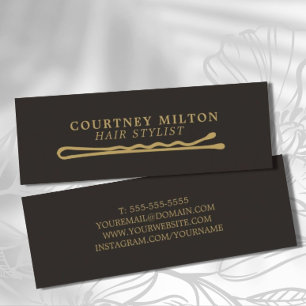 Minimalistische Eleganthair Stylist Business Card Mini Visitenkarte