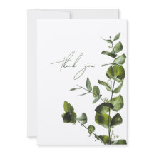 Minimalistische Elegantsage Eukalyptus Danke Karte
