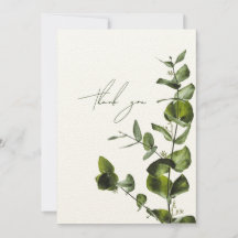 Minimalistische Elegantsage Eukalyptus Danke Karte