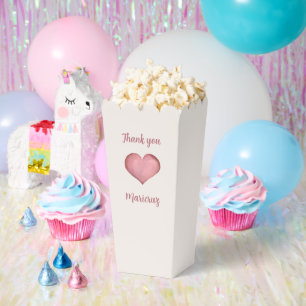 Minimalistische Elfenbeinfarbene Herz Quinceañera- Geschenkschachtel