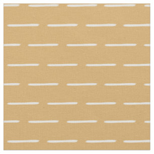 Minimalistische Elfenbeinlinien auf Butterscotch Stoff
