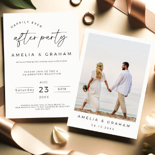 Minimalistische Elopement Empfang Einladung, glück Einladung