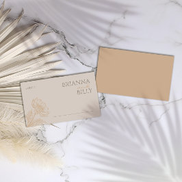 Minimalistische Erdbeben-Hochzeitsstimmung Platzka Platzkarte