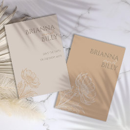 Minimalistische Erdbläsereihen retten das Datum Save The Date