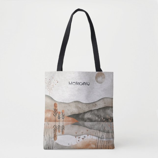Minimalistische Erdkronenmauer Tasche (Vorderseite)