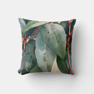 Minimalistische Eukalyptus Botanische Kunst Kissen