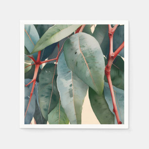 Minimalistische Eukalyptus Botanische Kunst Serviette