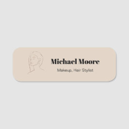 Minimalistische Face Logo Haare Schönheit Make-Neu Namensschild
