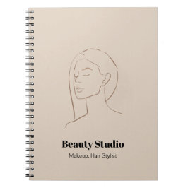 Minimalistische Face Logo Haare Schönheit Make-Neu Notizblock