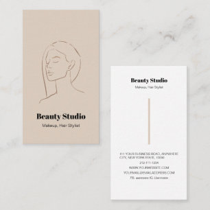 Minimalistische Face Logo Haare Schönheit Make-Neu Visitenkarte