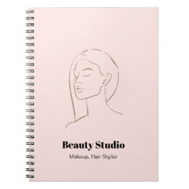 Minimalistische Face Logo Haare Schönheit Makeup P Notizblock