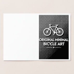 Minimalistische Fahrrad-Kunst Folienkarte