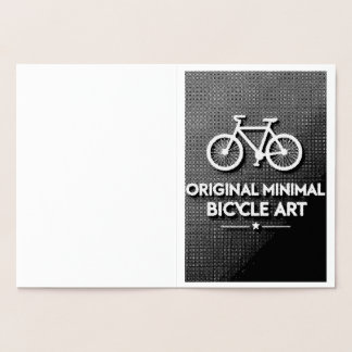 Minimalistische Fahrrad-Kunst Folienkarte