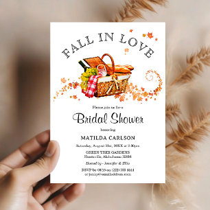 Minimalistische 'FALL IN LOVE' Brautparty-Einladun Einladung