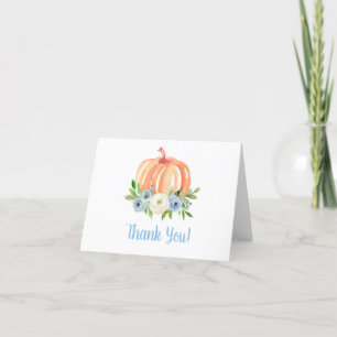 Minimalistische Fall Pumpkin Baby Dusche Danke Kar