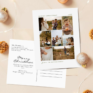Minimalistische Familienfoto-Collage Weihnachten 