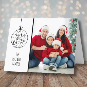Minimalistische Familienfotos Frohe Weihnachten