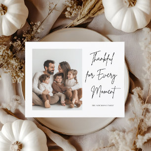 Minimalistische Familienfotos zum Erntedankfest Postkarte