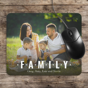 Minimalistische Familienscript-Typografie Mousepad