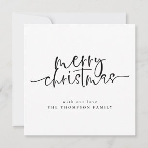 Minimalistische Farbe frohe Weihnachts-Flat-Platz Feiertagskarte