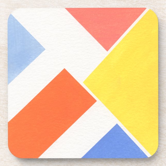 Minimalistische Farben Getränkeuntersetzer (Vorderseite)