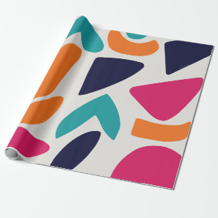 Minimalistische farbenfrohe Abstraktion Geschenkpapier