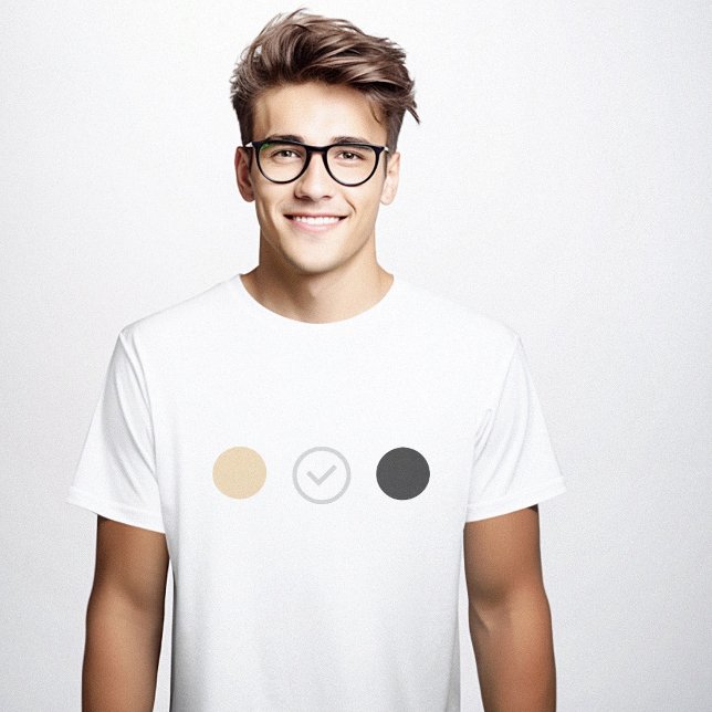 Minimalistische Farbgrafik-Clever weiß T-Shirt (Minimalist Color Graphic Clever White T-Shirt)