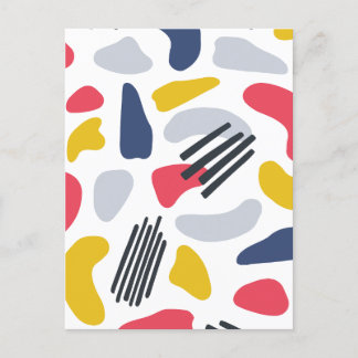 Minimalistische, farbige abstrakt feiertagspostkarte