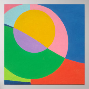 Minimalistische Farbige Gradientengeometrie-Wandku Poster