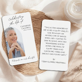 Minimalistische Feier der Foto-Gebetskarte