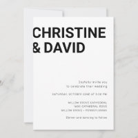 Minimalistische, fette Buchstaben, einfache weiße