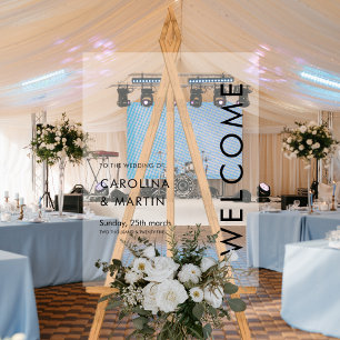 Minimalistische fette SkriptWedding Willkommen Acrylschild