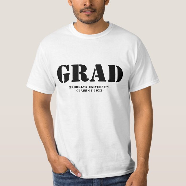 Minimalistische Fettklasse des Abschlusses 2023 T-Shirt (Vorderseite)