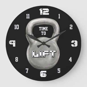 Minimalistische Fitness-Motivation Große Wanduhr
